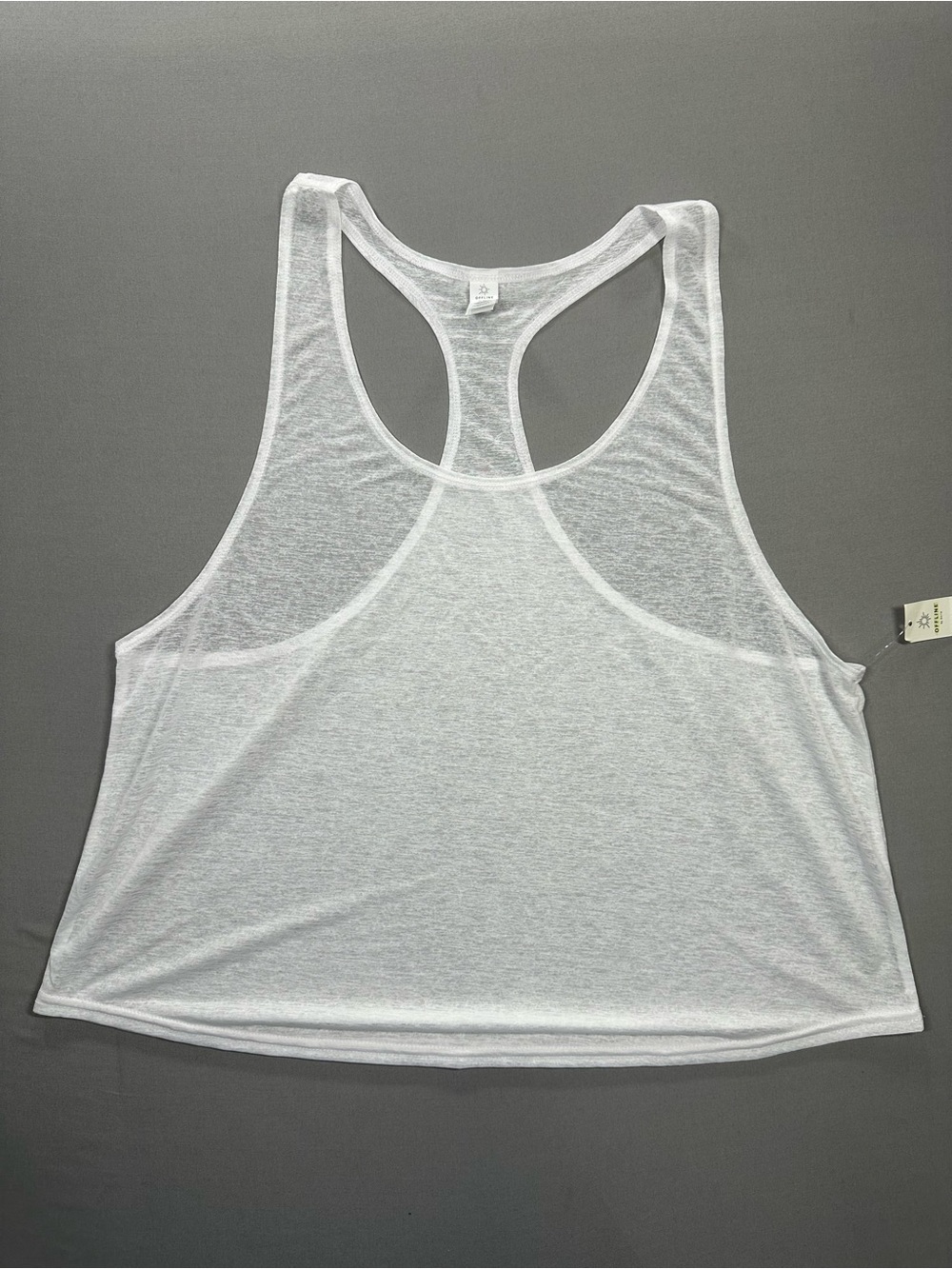 NWT OFFLINE by Aerie Burnout Cropped Tank Top Semi-Sheer Racerback - Women Large